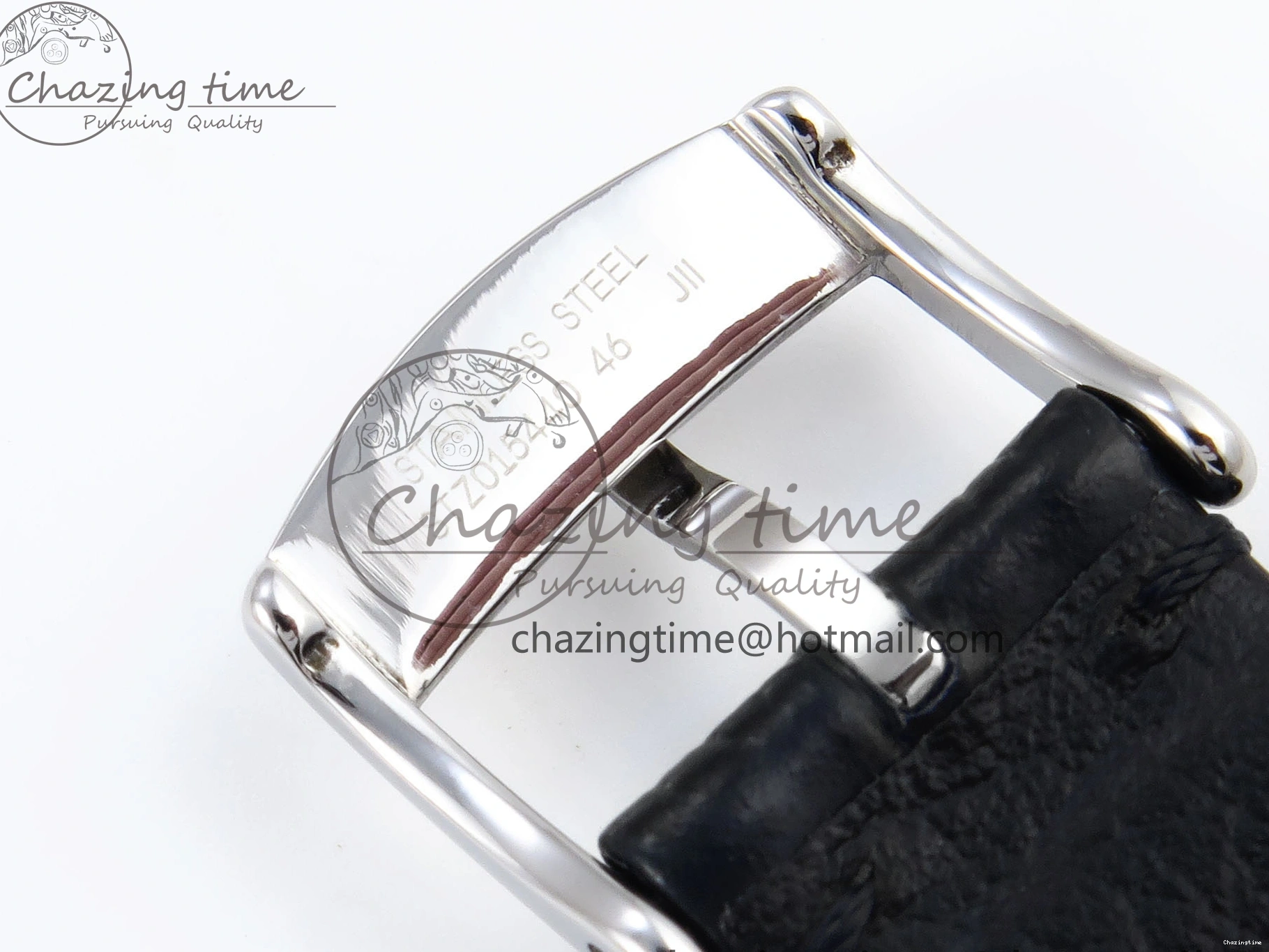 0421 AllSeason De Ville Power Reserve SS MKF 1:1 Best Edition Pink Dial on Black Leather Strap 7738